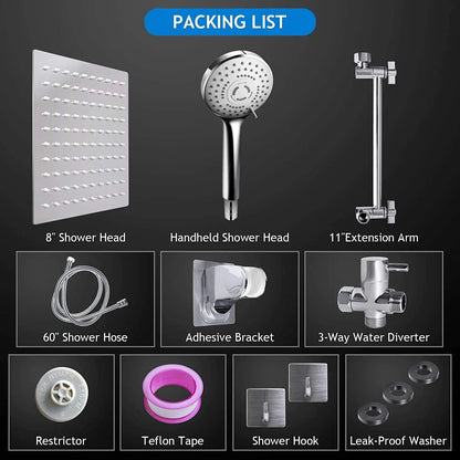 Black Simple Bathroom Shower Wall Mounted Bathroom Shower