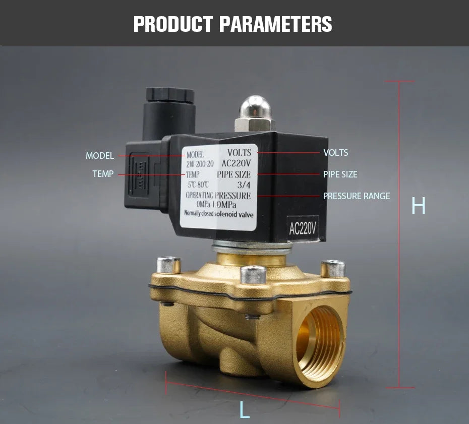 Solenoid Valve Water Valve Normally Close Brass Valves