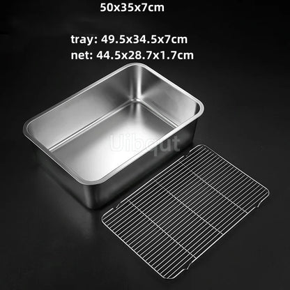 Deep Square Plate Basin Rack Pallet Stainless Steel