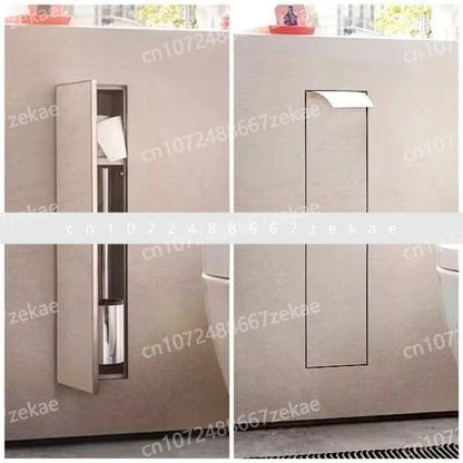 304 Stainless Steel Embedded Bathroom Niche Hidden Toilet