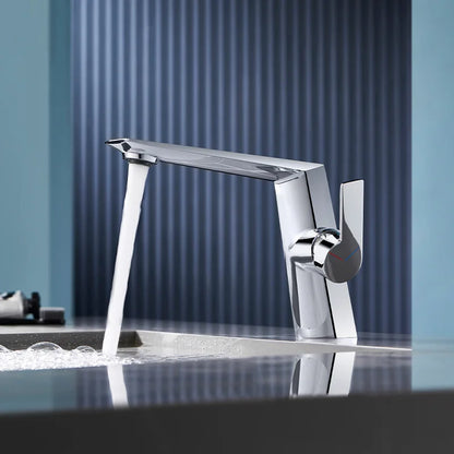 Brass Main Sink Faucet White Bathroom Cold Sink