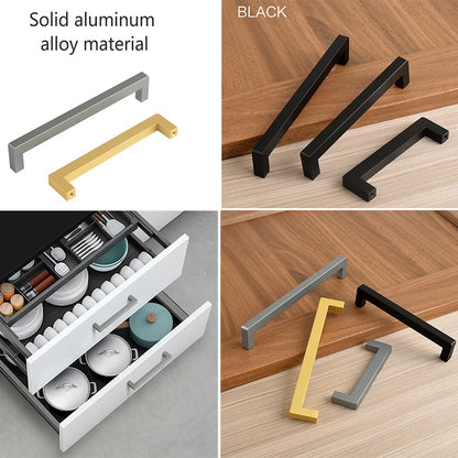 Square 500mm Extended Long Handle Wardrobe Door Handle