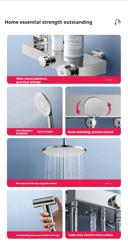 Diiib Large Panel Rain Shower Stainless Steel Combination