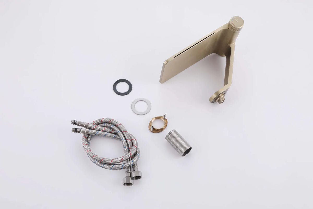 Waterfall Basin Cold Mixer Crane Faucet Copper Hotel