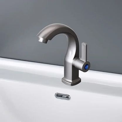 Modern Hole Bathroom Sink Faucet Side Spray Matte