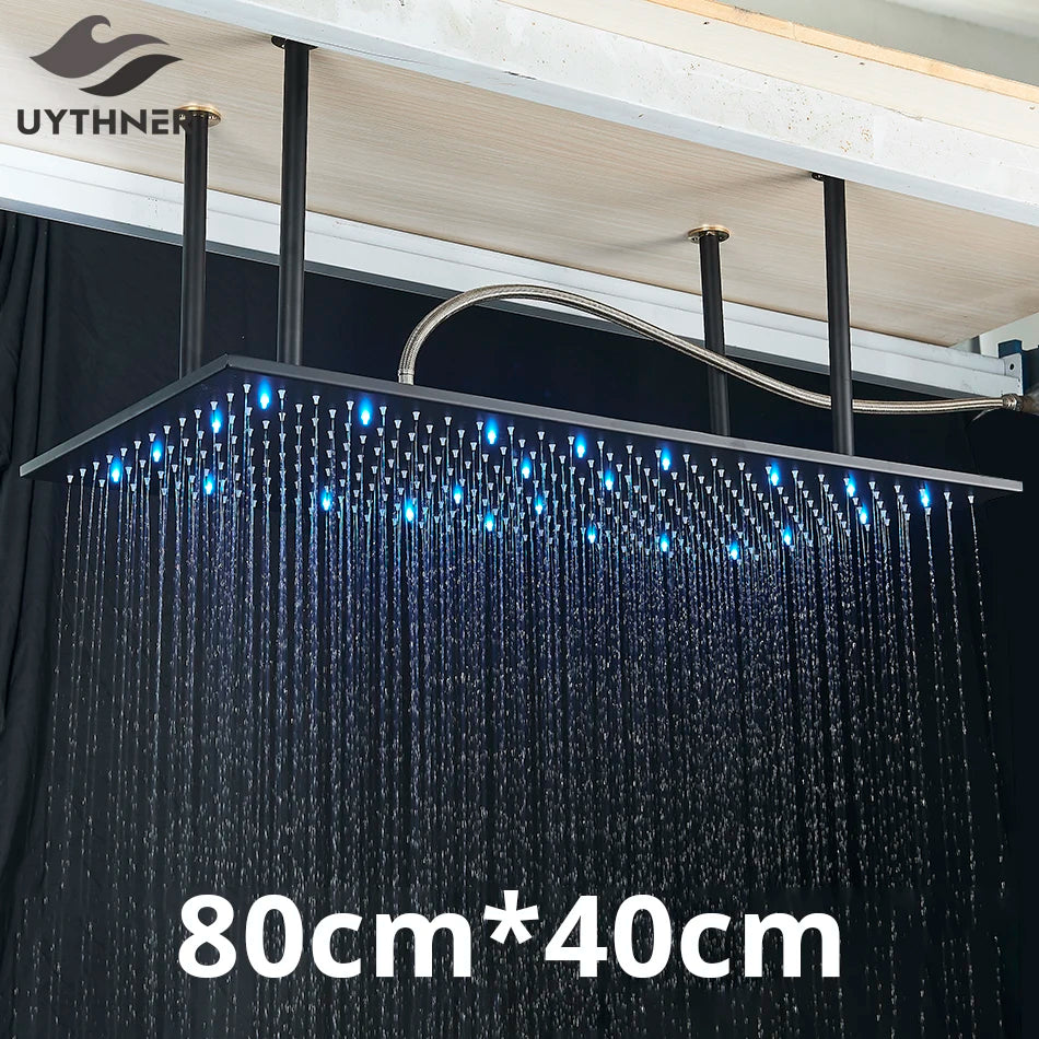 Luxury 80cm Rain Shower Head Chrome Big Top