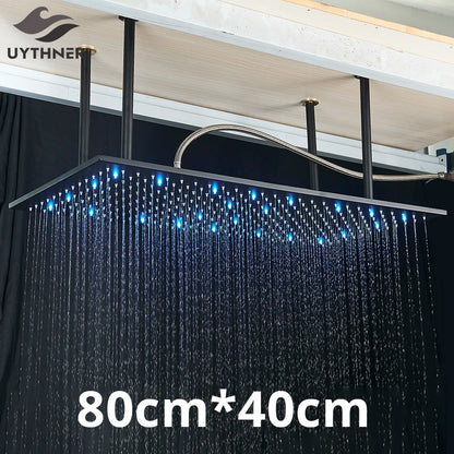 Luxury 80cm Rain Shower Head Chrome Big Top