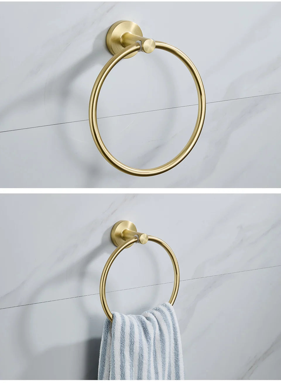 Bathroom Towel Ring Hook Hardware Storage Holder 304