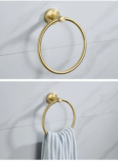 Bathroom Towel Ring Hook Hardware Storage Holder 304