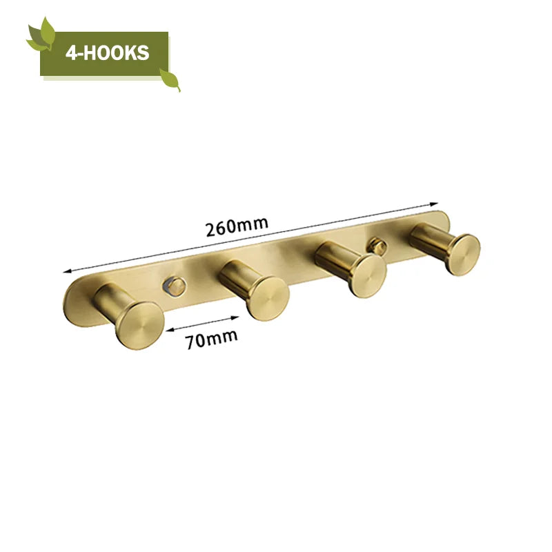 Brushed Gold Wall Mount Shelf Toilet Bath Hardware
