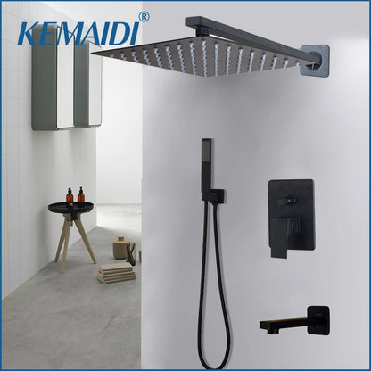 Kemaidi Bathroom 2-3 Way Shower Faucet Black 3-Functions