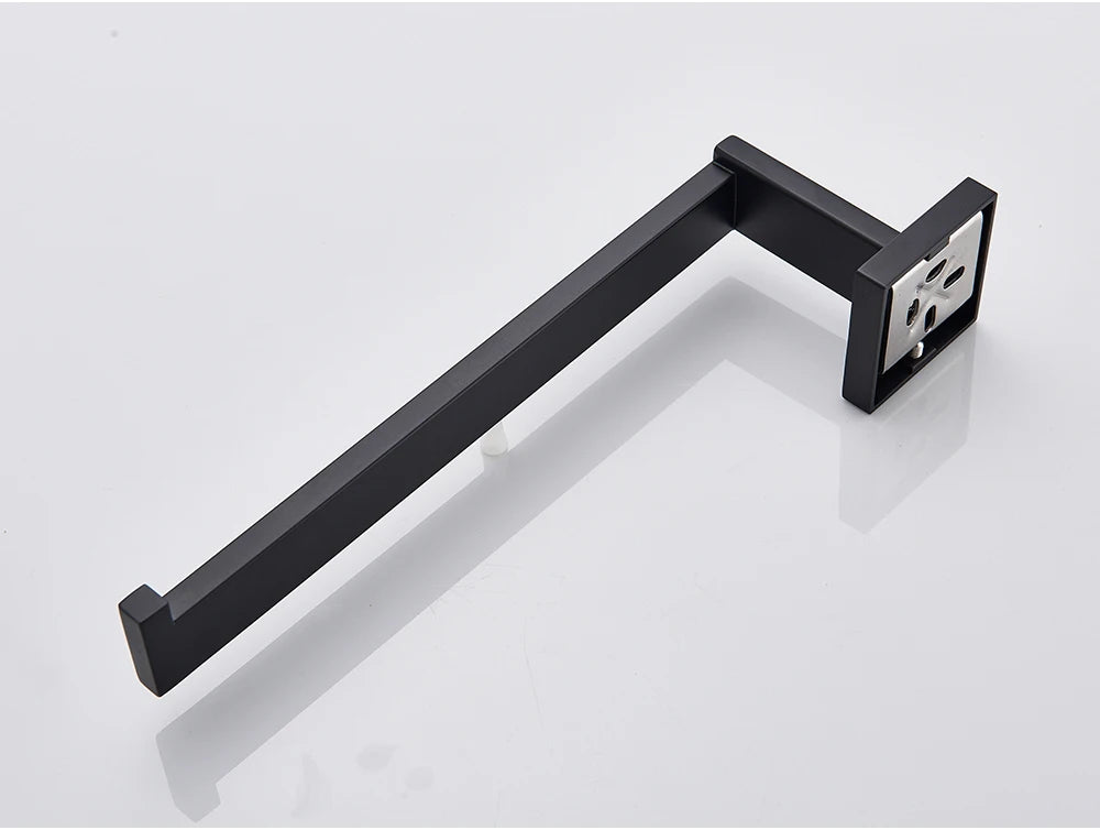 Bathroom Hardware Black Robe Hook Towel Rail Bar