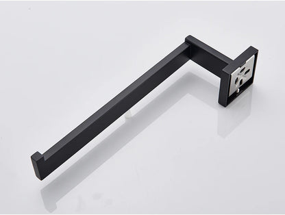 Bathroom Hardware Black Robe Hook Towel Rail Bar