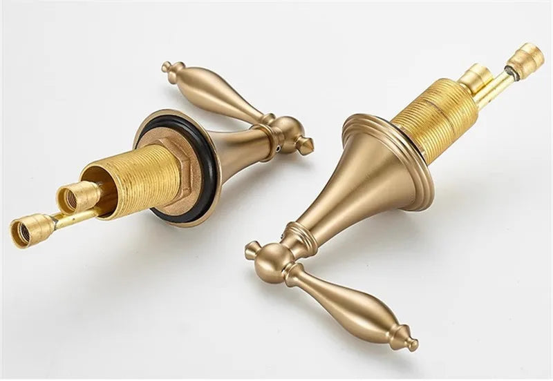 Brushed Gold Bathroom Faucet Total Brass Basin Faucet