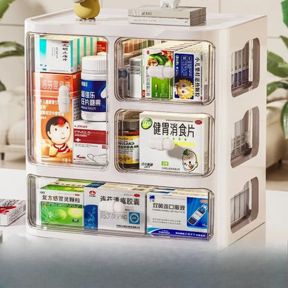 Storage Box Multi-Layer Dust-Proof Drawer Style Medicine Cabinet