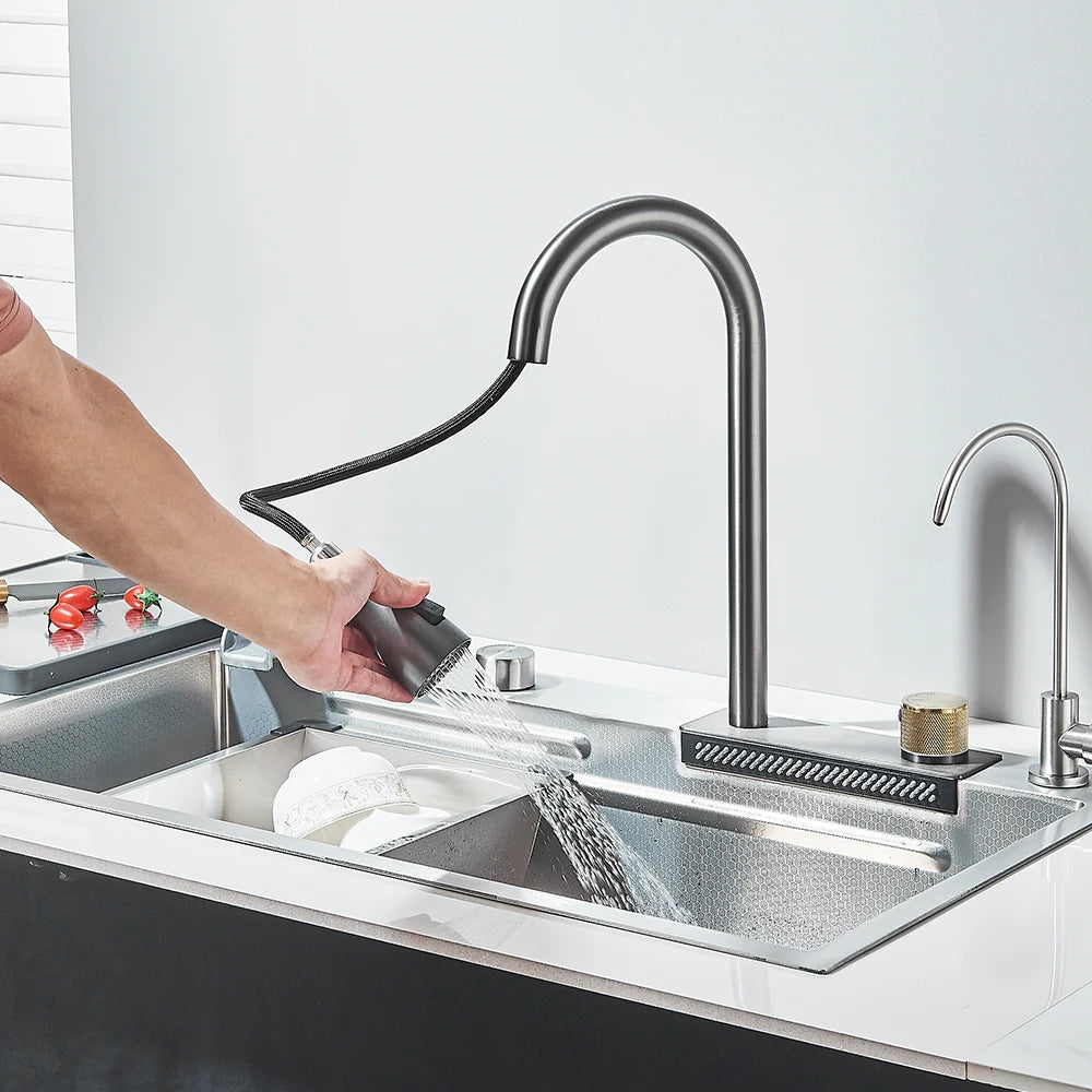 Brushed Nickel Stainless Steel Sinks Recessed Sinks Taps