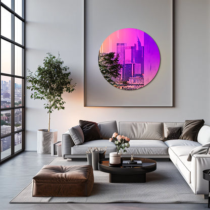 Wisfor Wall Decorative Mirror Iridescent Round Wall Mirror