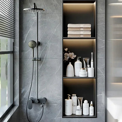 Stainless Steel Niche Bathroom Shelf-Embedded Tv Cabinet Style