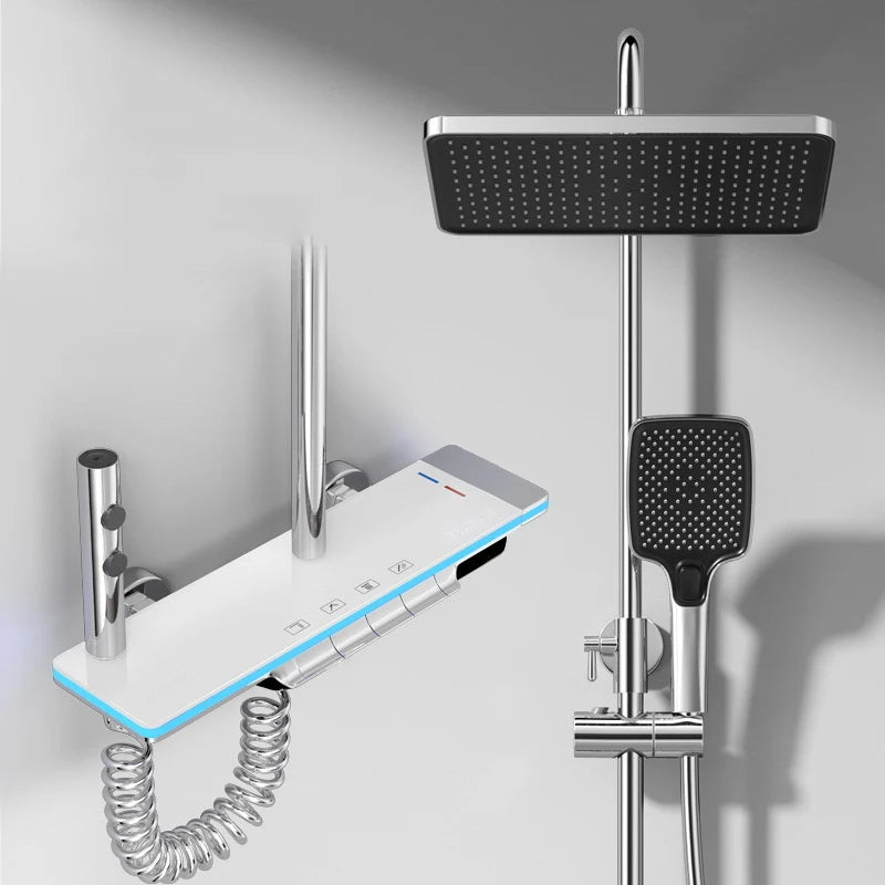 Luxury Smart Led Bathroom Shower Faucet Functions Smart