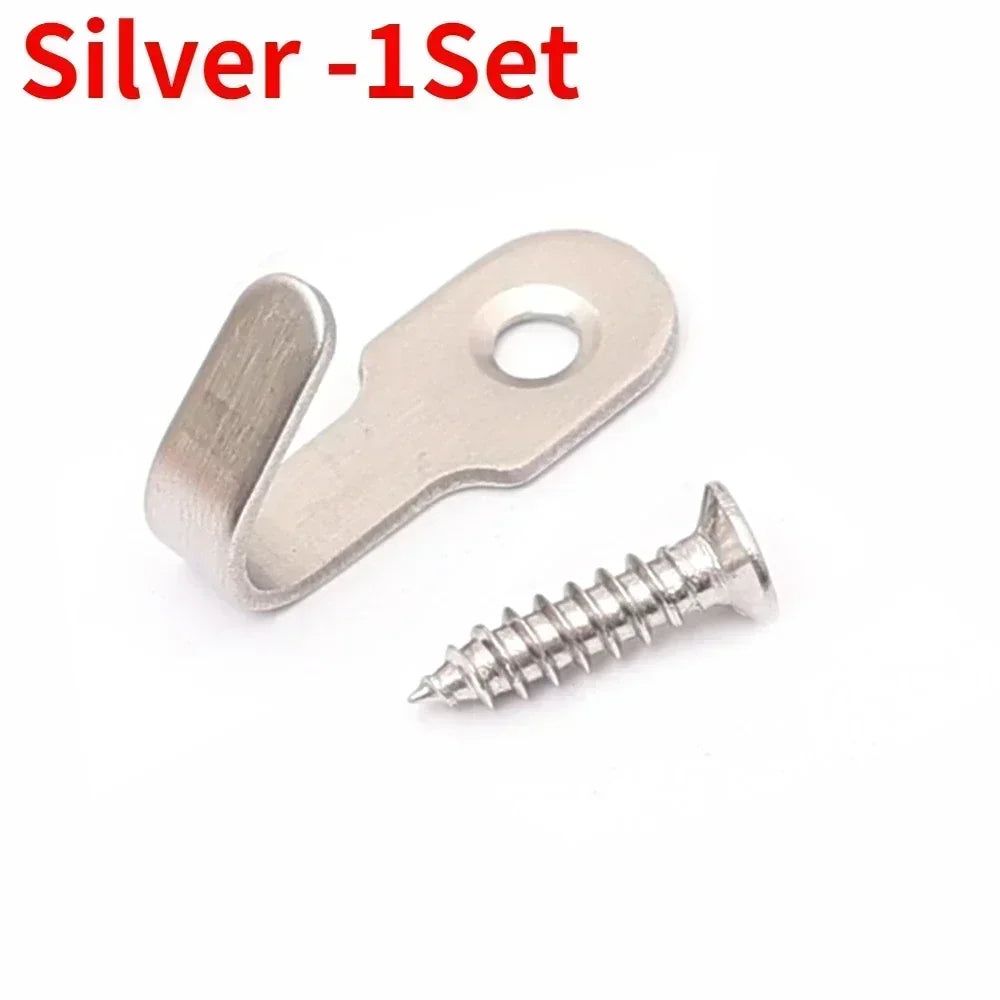 Mini Stainless Steel Hook Screw Items Key Rack
