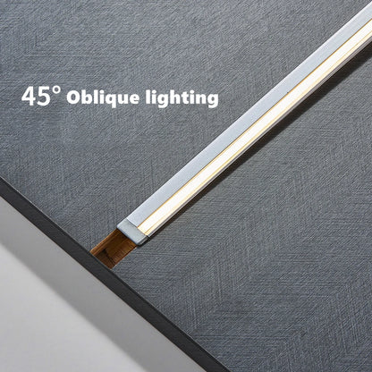 Ultra-Thin Hidden Recessed Cabinet Bar Light 45 Degree