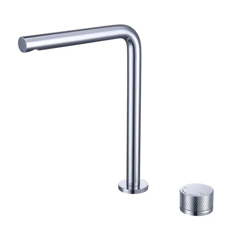 Brushed Gold Bathroom Faucet Two Holes Gun Grey