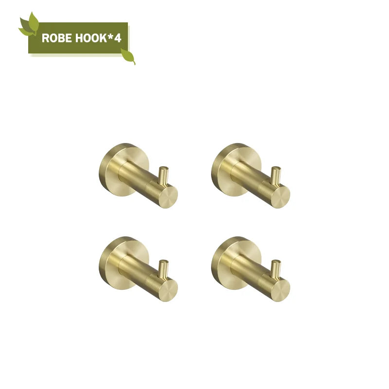Brushed Gold Wall Mount Shelf Toilet Bath Hardware