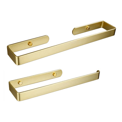 Towel Holder Bathroom Rack Bar Golden Roll Paper