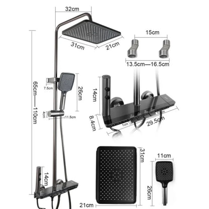 Four-Function Shower Smart Digital Display Led Light Shower