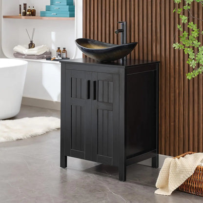 Black 24 Bathroom Vanity Sink Combo Modern Vanity