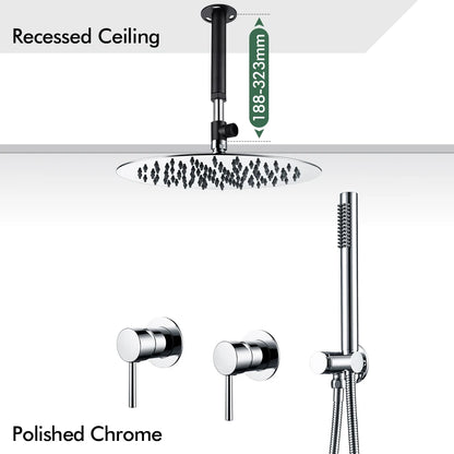 Rainfall Shower Rose Gold Wall Mounted Bathroom Shower