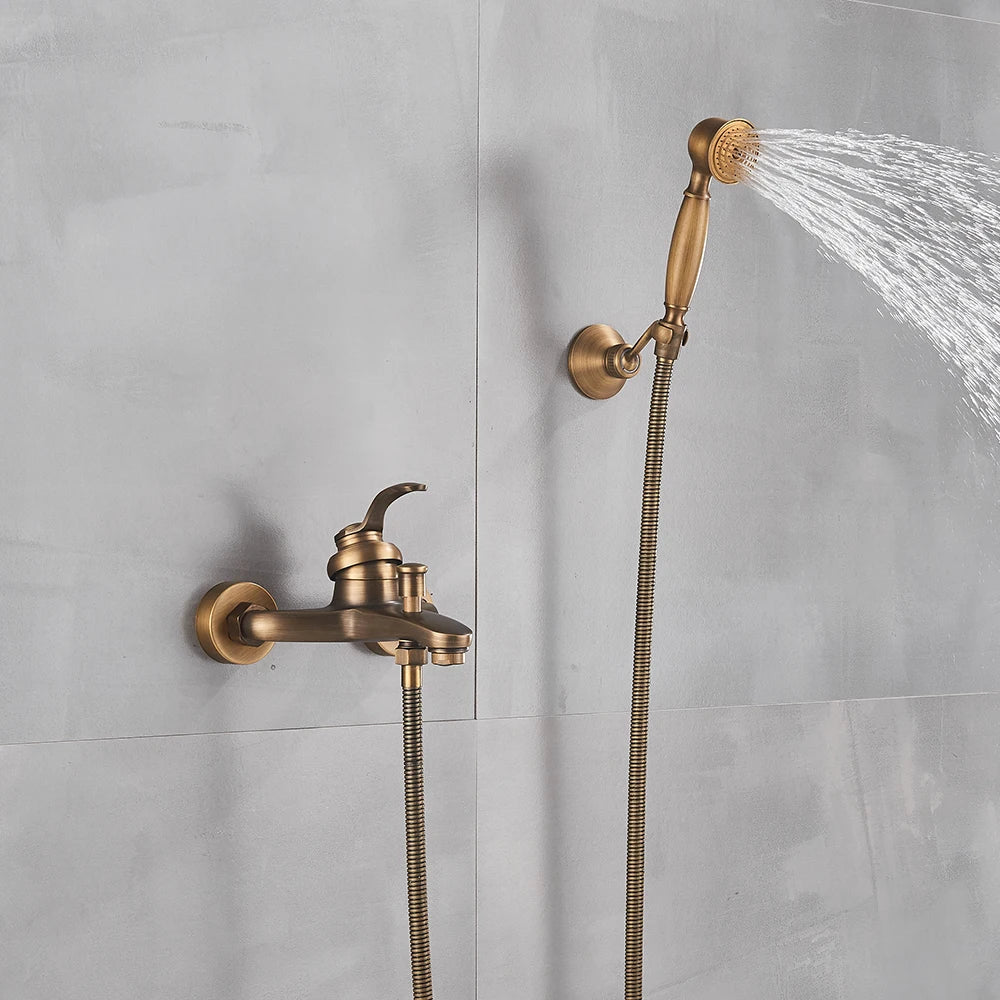 Poiqihy Wall Mounted Hand Held Shower Head Kit