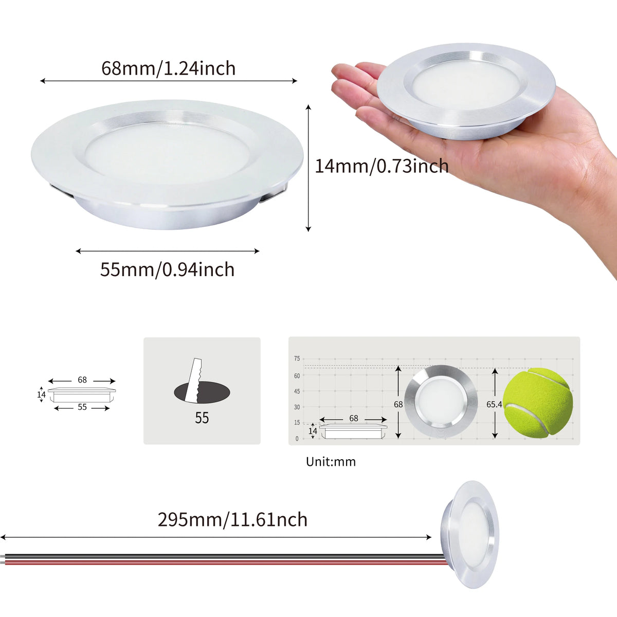 Led Recessed Spotlight 12v Lamp Ac110 220v Driver