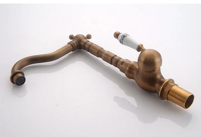Bathroom Sink Faucet Antique Bronze 360 Degree Turn