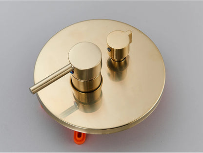 Brushed Gold Shower Faucet Embedded In Ways Shower