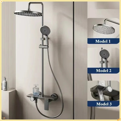 Grey Knob Type Three Ways Water Outlet Shower