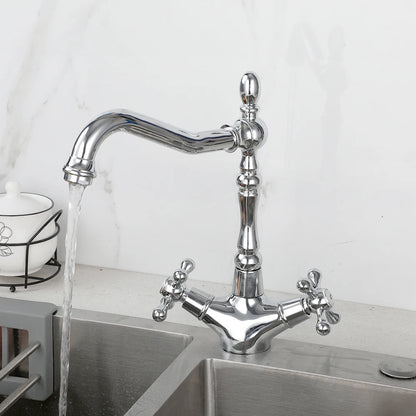 Kemaidi Golden Bathroom Basin Sink Faucet 360 Swivel