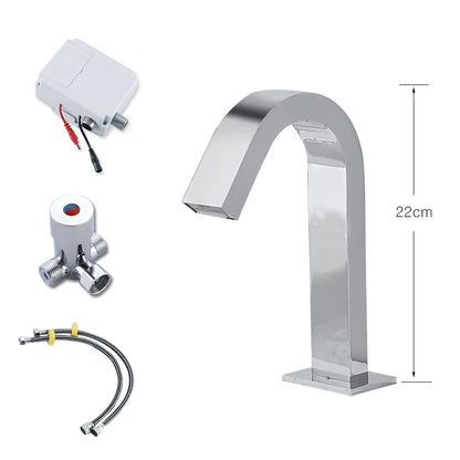 Oxg Black/Chrome Smart Sensor Basin Faucet Automatic Sensor