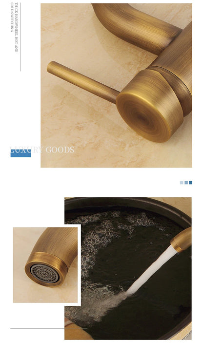 Antique Bronze Basin Faucets Bathroom Faucet & Cold