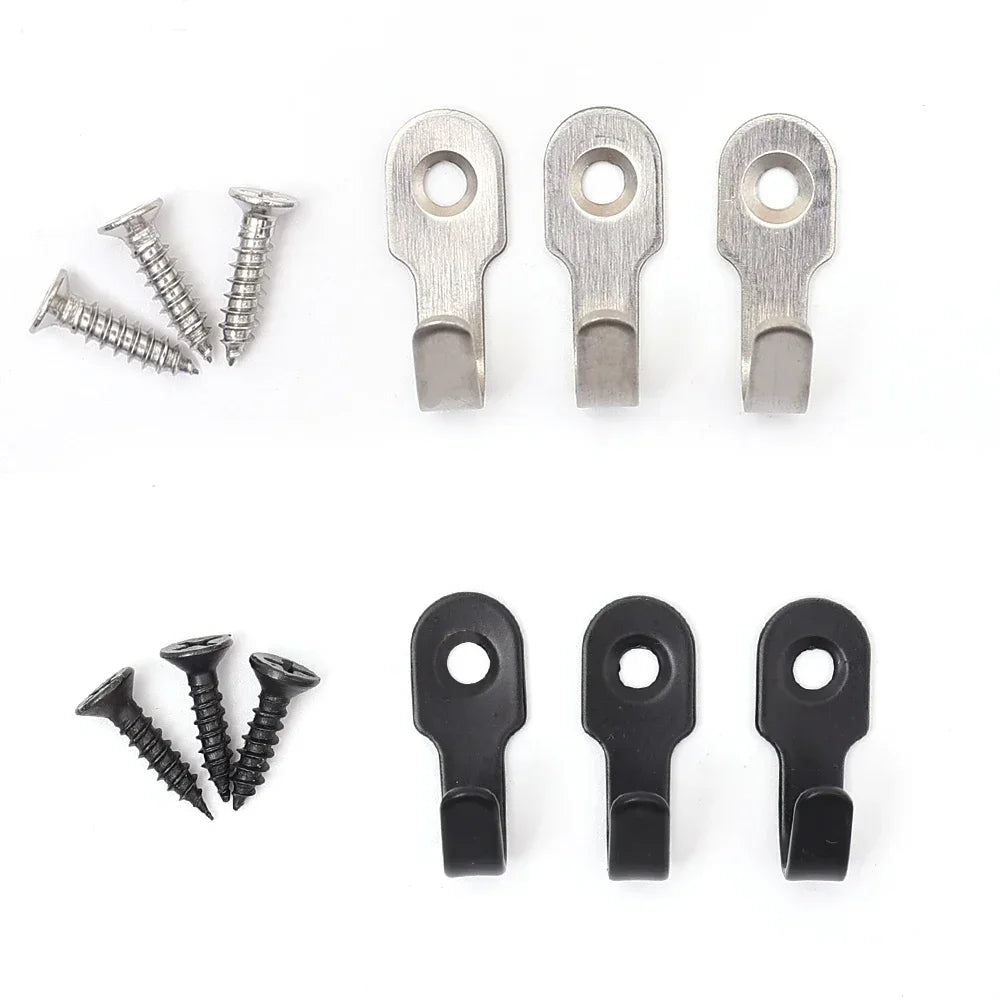 Mini Stainless Steel Hook Screw Items Key Rack