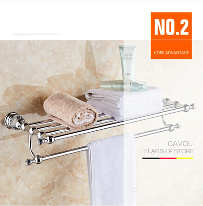 Luxury Crystal Silver Bathroom Chrome Polished Brass Bath