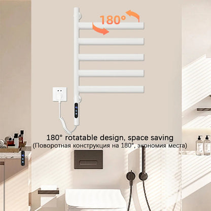 Black/White/Gray Electric Heated Towel Rail Temperature Control