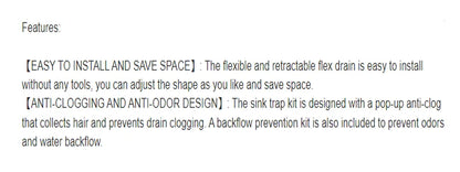 1pc Washbasin Drain Pipe Insect Proof Odor Proof