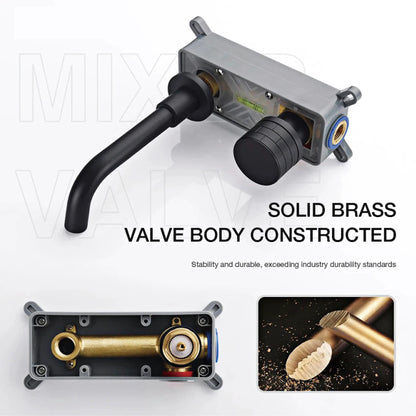 Aitana Luxury Brass Brushed Nickel Bathroom Faucet Simple