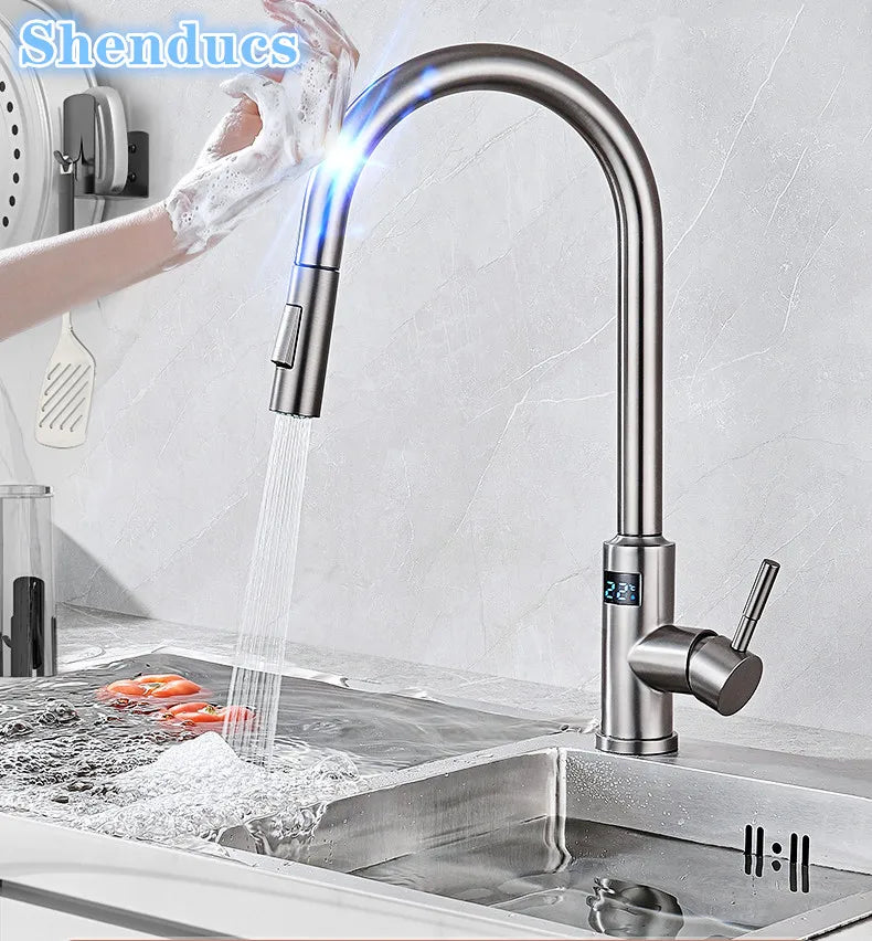 Smart Digital Touch On Faucets 304 Stainless Steel
