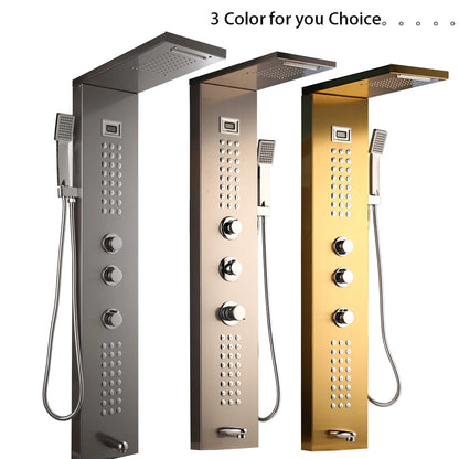 Kemaidi Shower Panel Tower Rainfall Waterfall Bathroom Shower