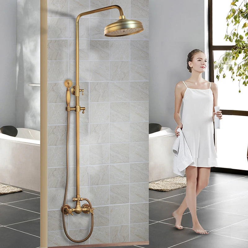 Kemaidi Brass Antique Wall Mount Shower Faucet Handle