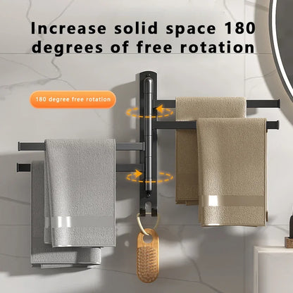 Bathroom Towel Rack Rotatable Towel Holder Rotatable Stainless