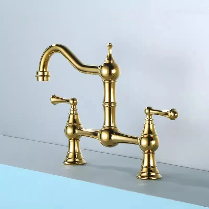 Sink Tap Rotation Total Brass Lead Classical Double