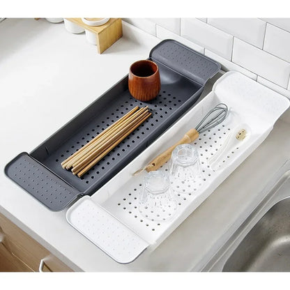 Bathtub Shelf Extendable Bathroom Tray Shower Caddy Bamboo